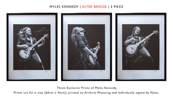 Myles, Kennedy, Portrait, Black & White, AAA, Alter Bridge Niall Fennessy Rock Photography, Signed, Framed